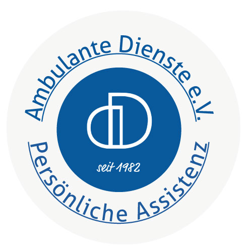 Ambulante-Dienste-eV-Muenster Logo von „ambulante dienste e.v. persönliche assistenz“ mit dem Gründungsjahr 1982.